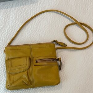 Stylish Mustard Leather Crossbody Bag